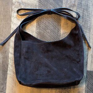Reformation Small Vittoria Suede Tote Bag Brown Purse